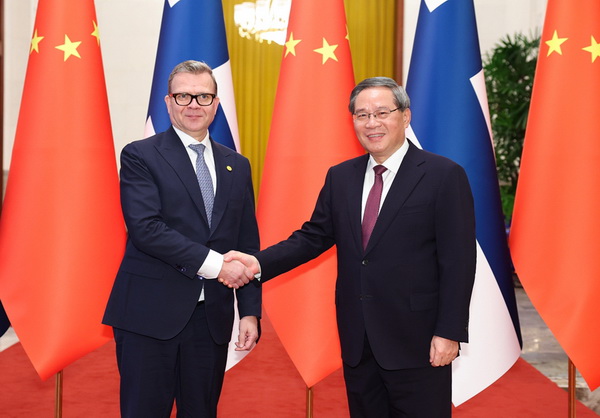 Chinese Premier Li Qiang holds talks with Prime Minister Petteri Orpo of Finland, who was on an official visit to China, at the Great Hall of the People in Beijing on January 27, 2026. /China's Ministry of Foreign Affairs photo