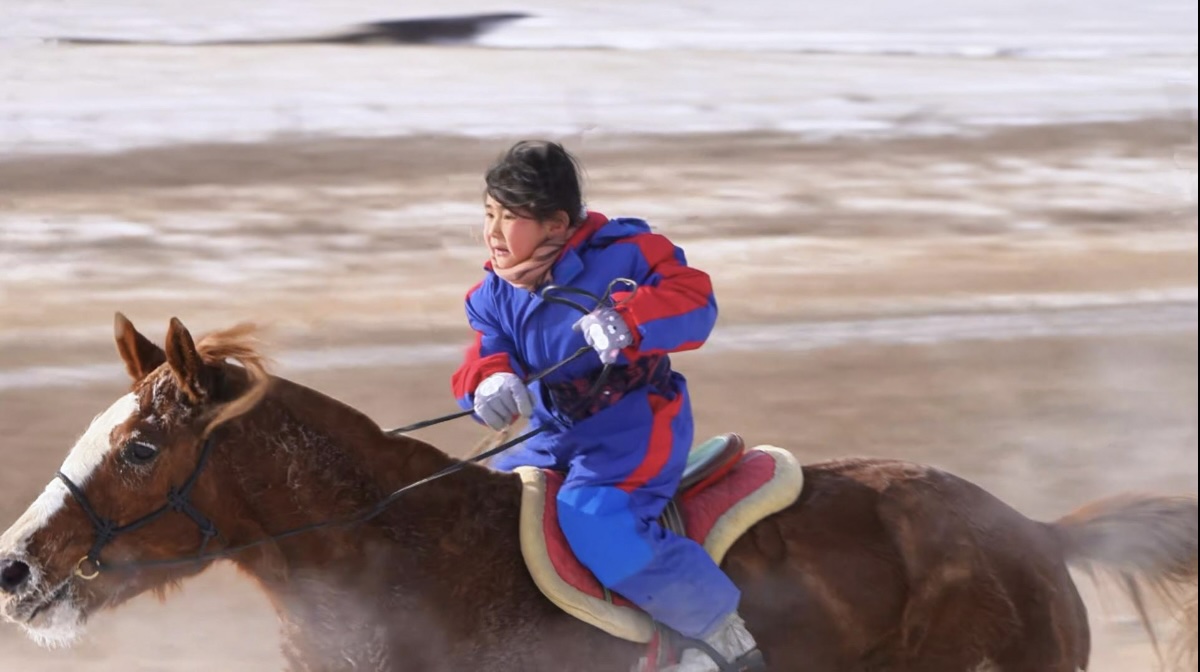 6-year-old equestrian wins 10-km race in minus 30°C, Inner Mongolia