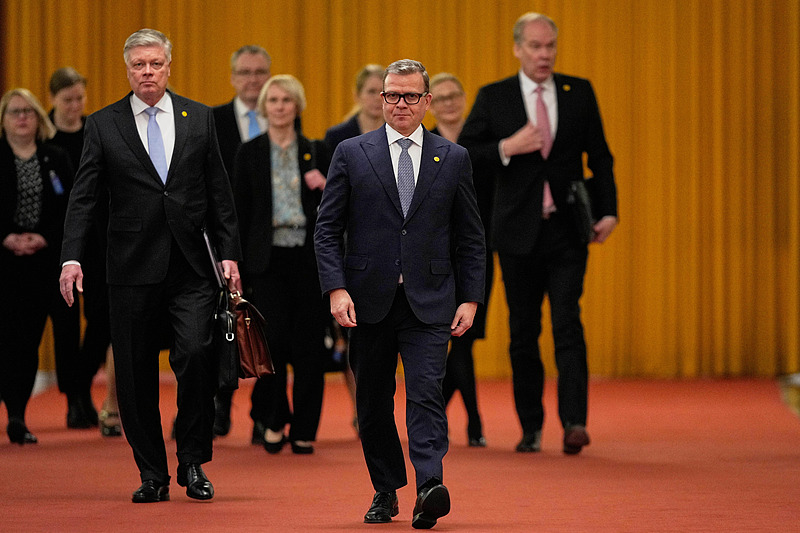 Finland's Prime Minister Petteri Orpo (C), at the Great Hall of the People in Beijing, China, January 27, 2026. /CFP