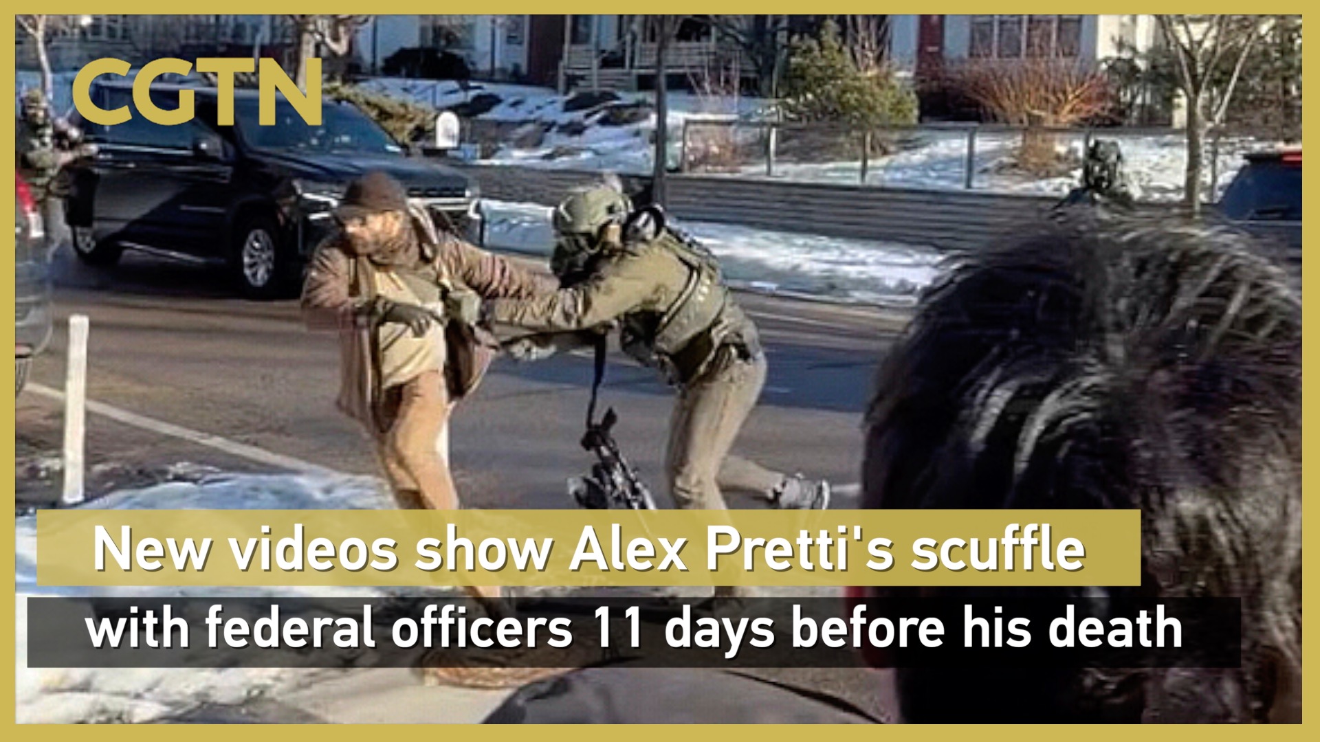 Videos surface of Alex Pretti's prior clash with border agents
