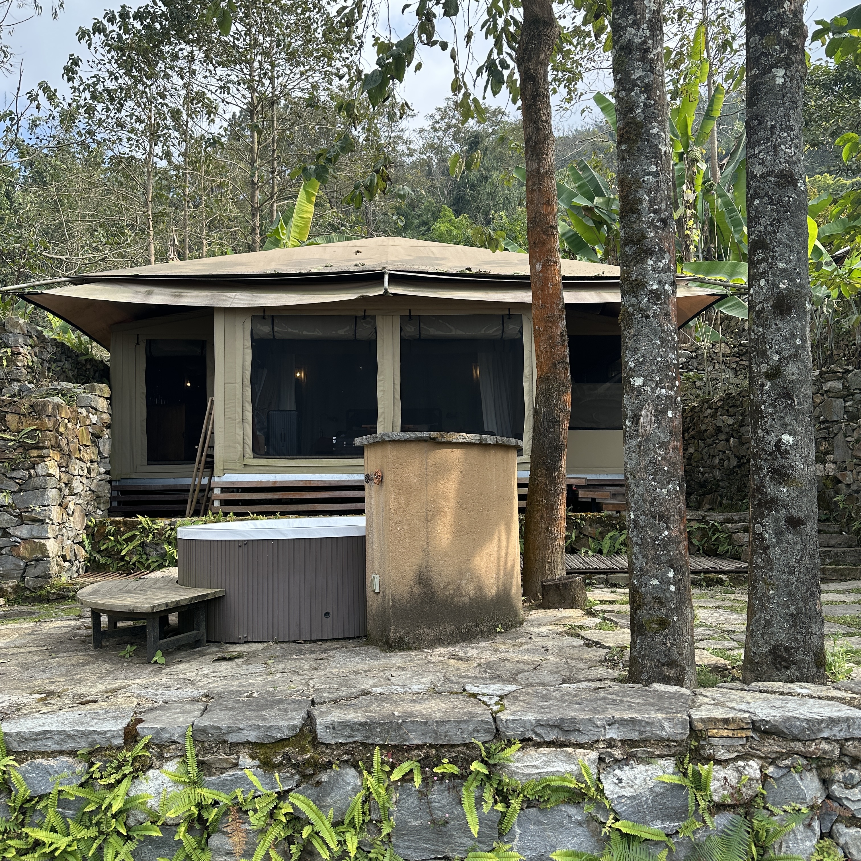 Stay in a tent built upon ancient ruins and overlook the timeless beauty of the Hani Terraces awakening in the morning light. /CGTN