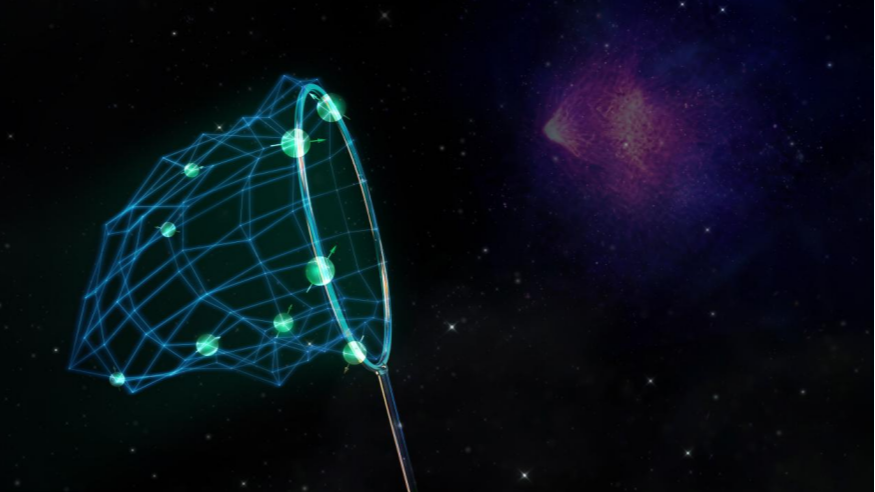 A visual representative of quantum sensor network designed to detect dark matter. /CMG