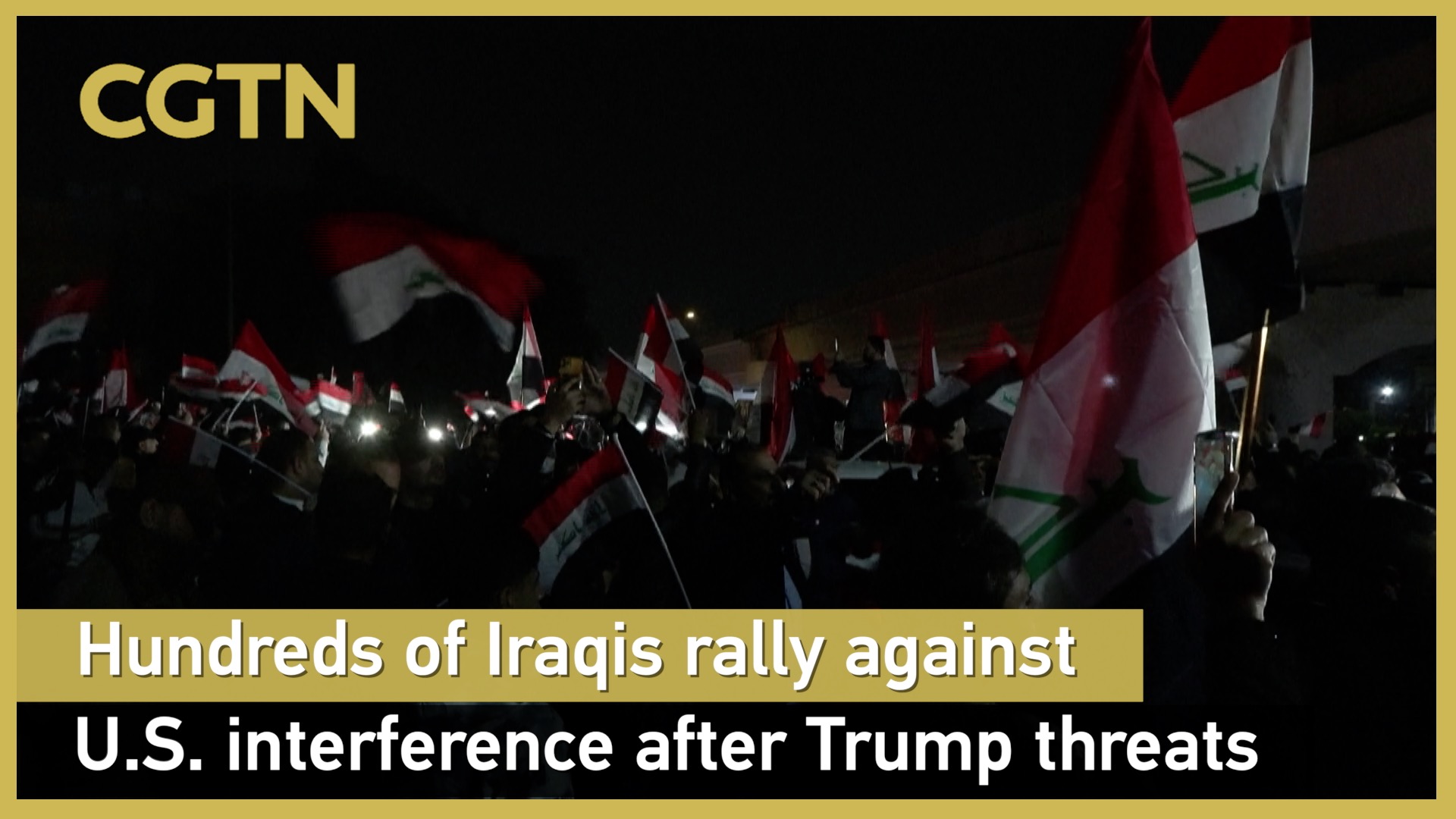 Hundreds of Iraqis rally against U.S. interference after Trump threats