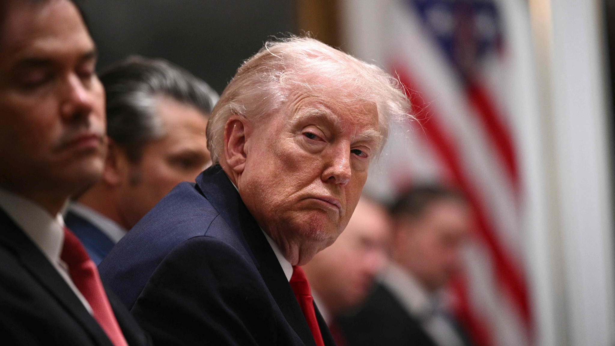 U.S. President Donald Trump looks on during a cabinet meeting in the Cabinet Room of the White House in Washington, D.C., January 29, 2026. /VCG
