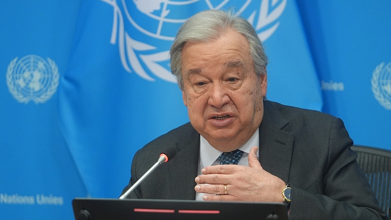 United Nations Secretary-General Antonio Guterres holds a press briefing outlining his priorities for 2026 at the United Nations headquarters in New York, January 29, 2026. /VCG
