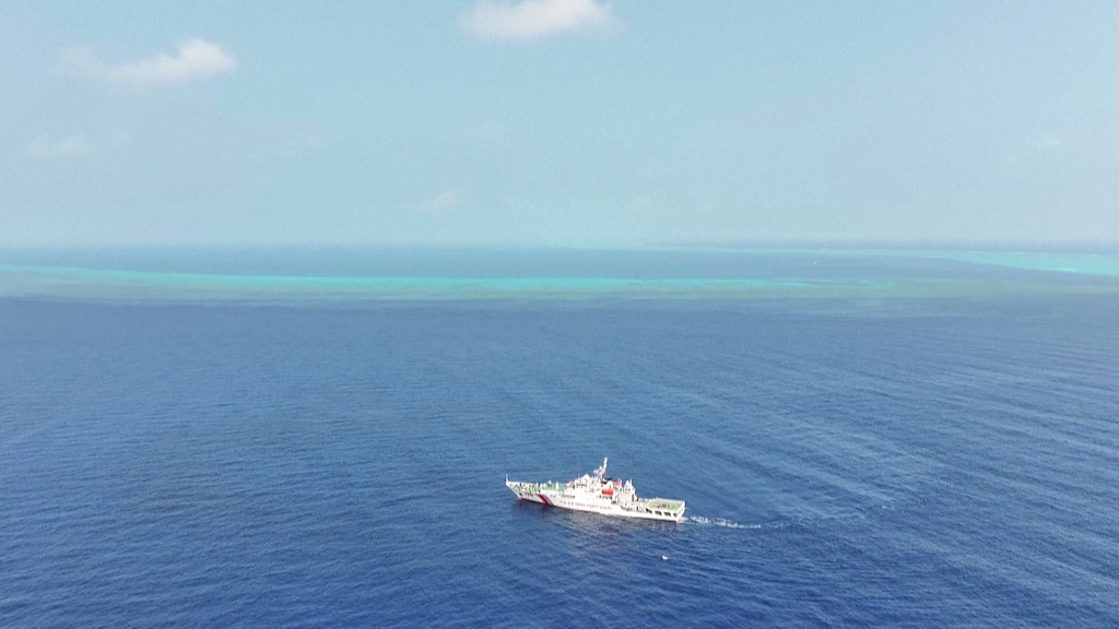 Picture of territorial waters and airspace of China's Huangyan Dao. /VCG