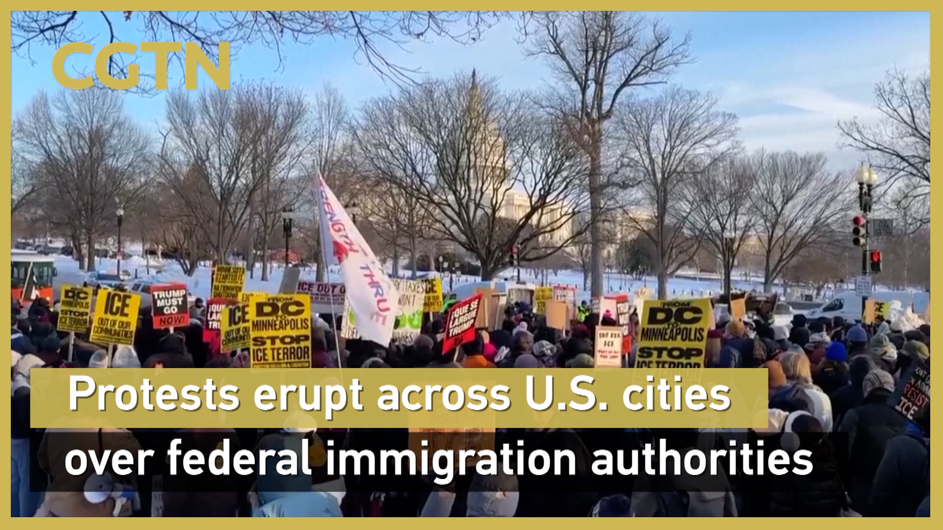 Protests erupt across U.S. cities over federal immigration authorities