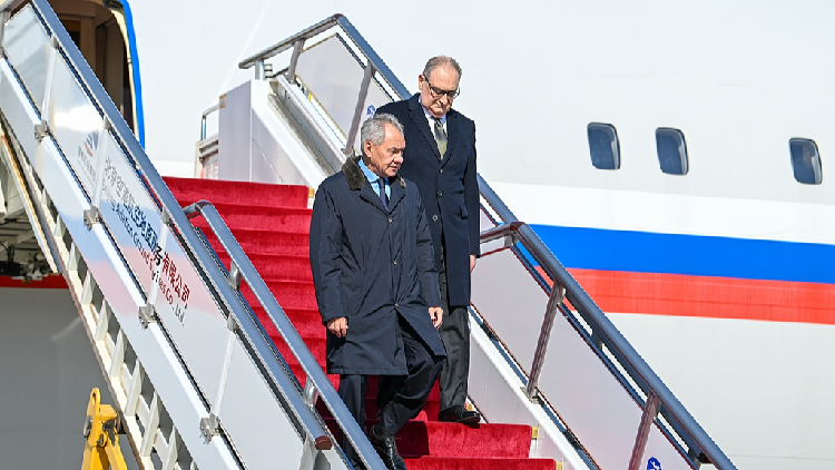 Russian Security Council Secretary Sergei Shoigu arrives in China