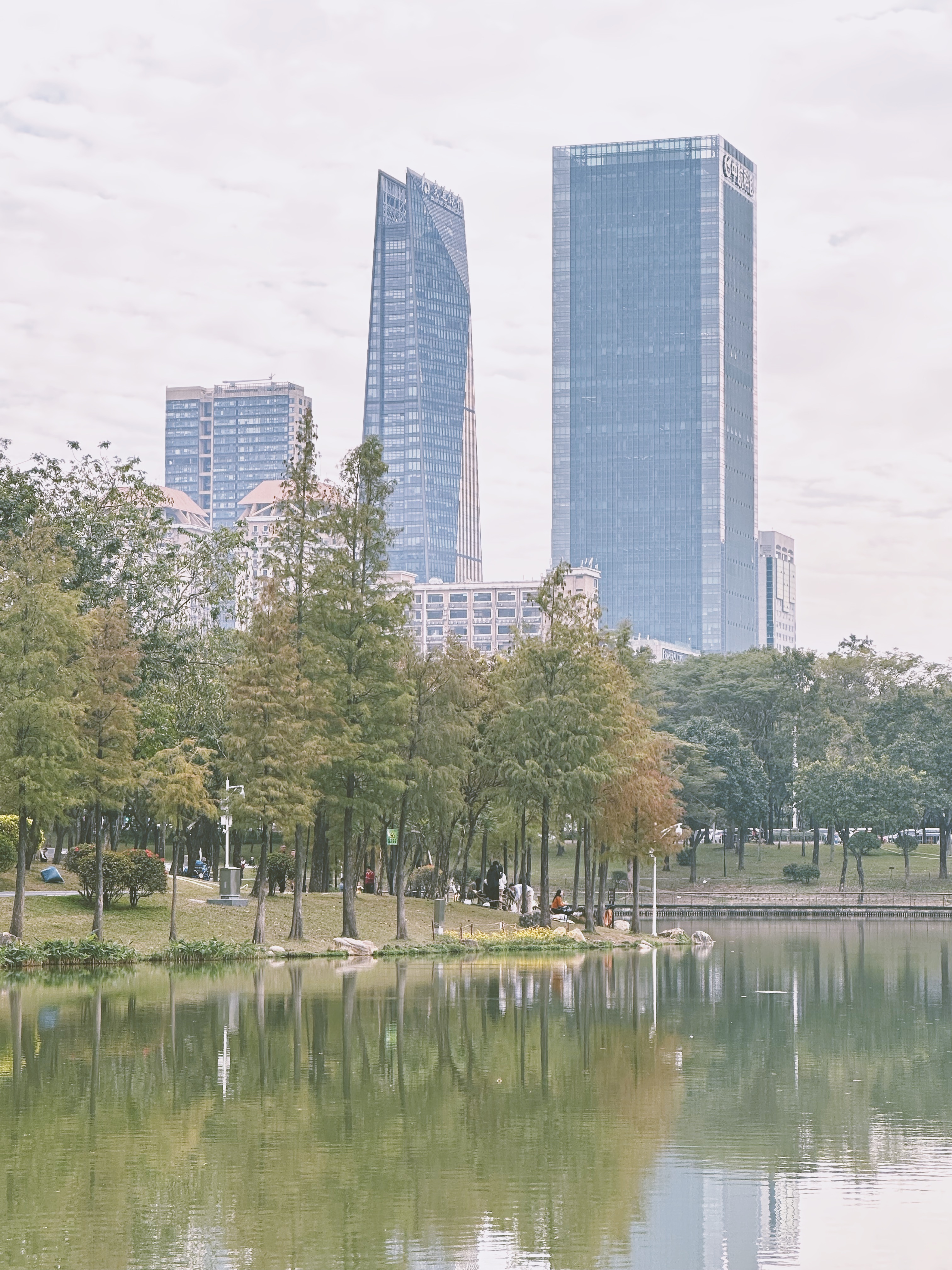 A park in Shenzhen, a leading tech hub in Guangdong Province, south China, is surrounded by lush greenery. /CGTN