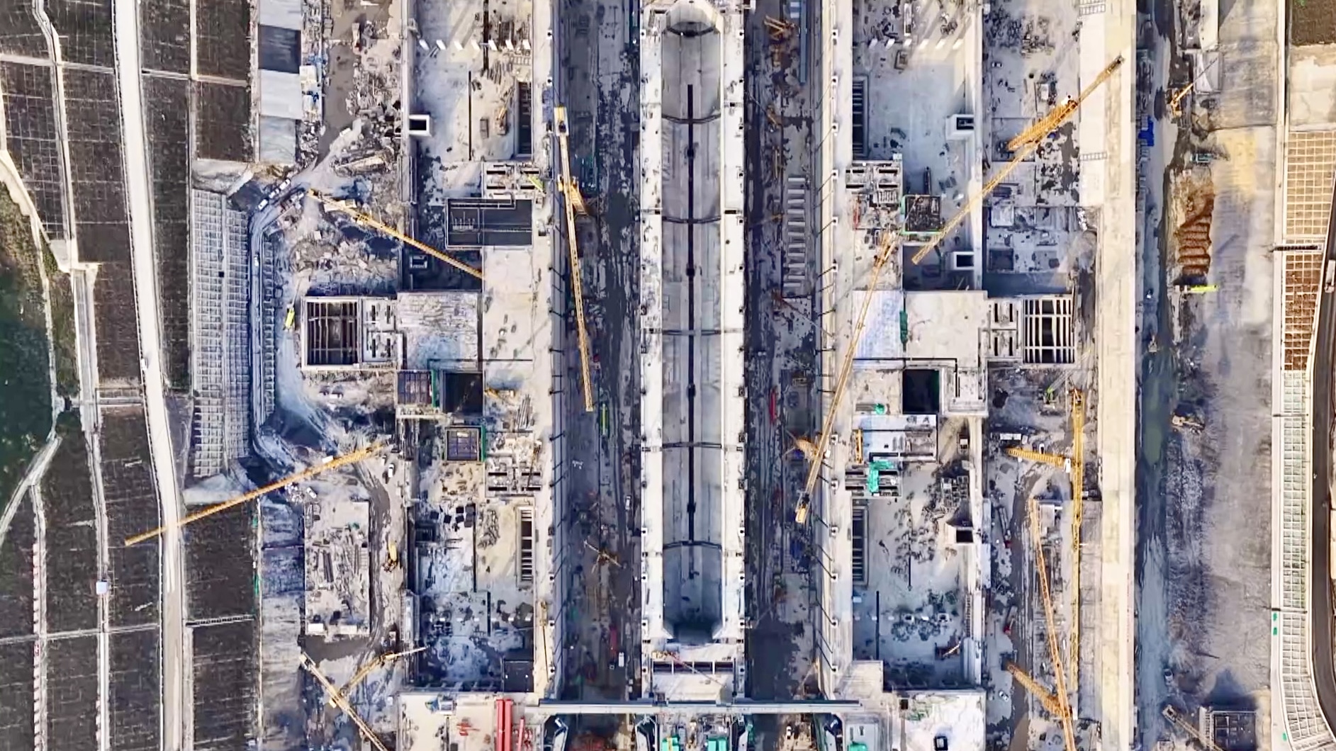Construction site of the Pinglu Canal, China, January 20, 2026. /CGTN