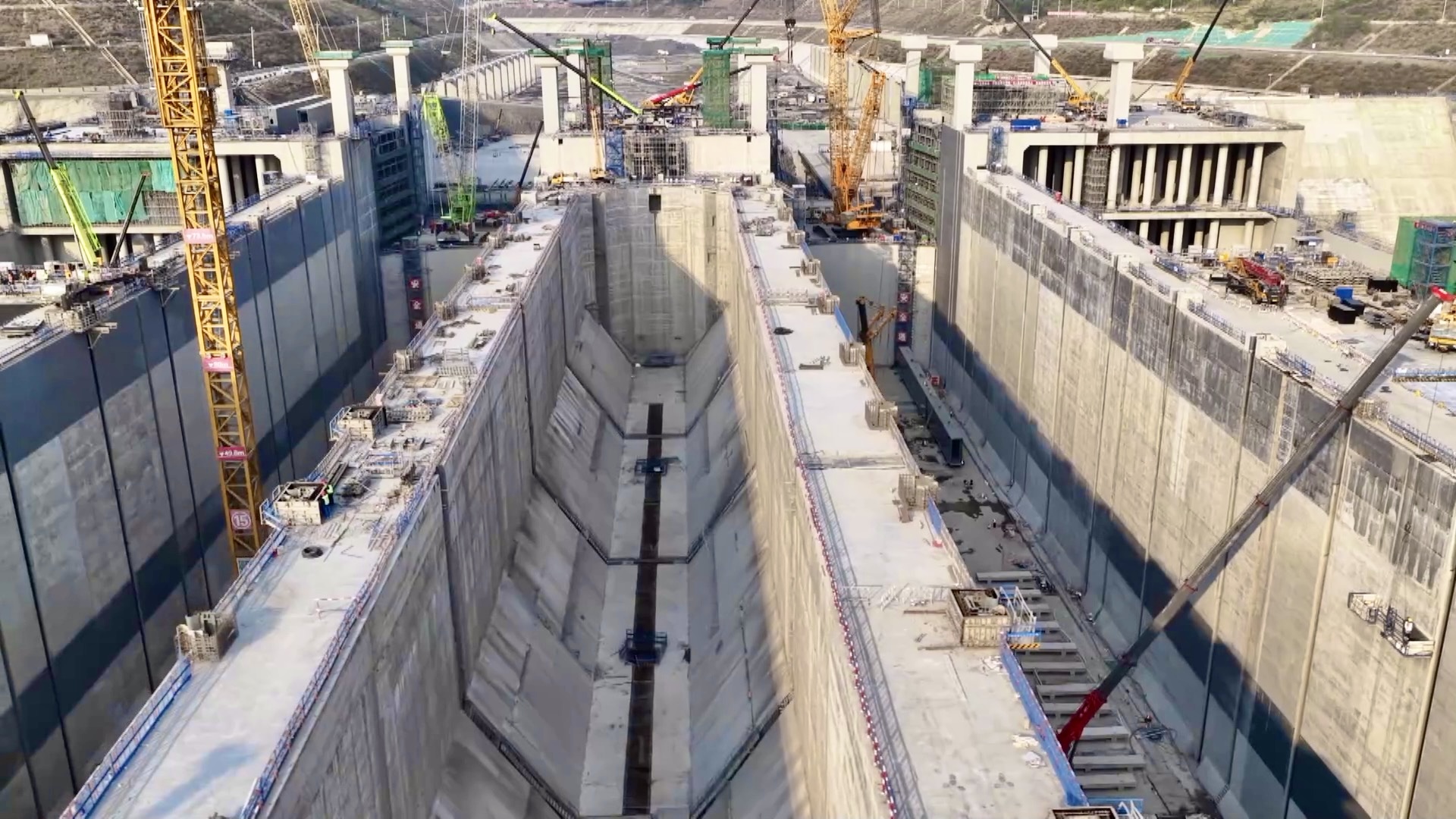 Construction site of the Pinglu Canal, China, January 20, 2026. /CGTN