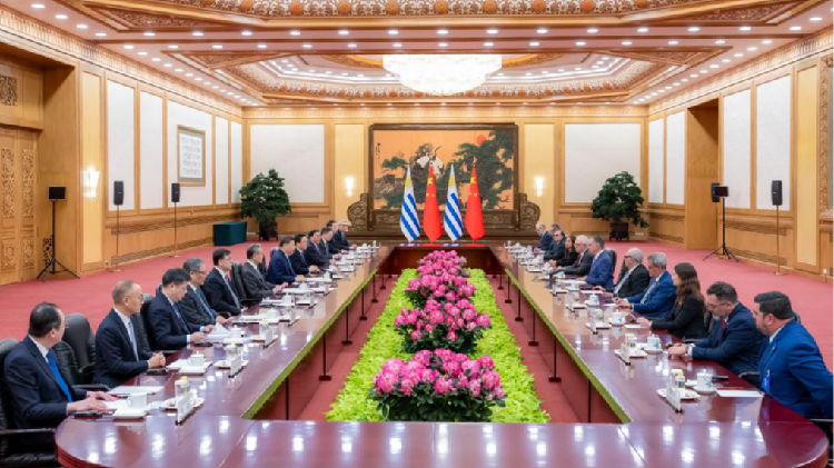 China, Uruguay release joint statement announcing elevation of ties