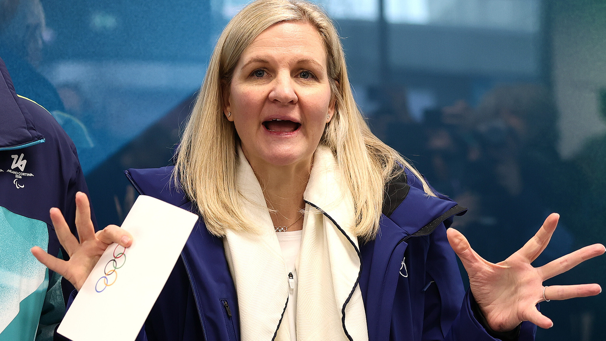 IOC President Kirsty Coventry visits Olympic Village in Milan