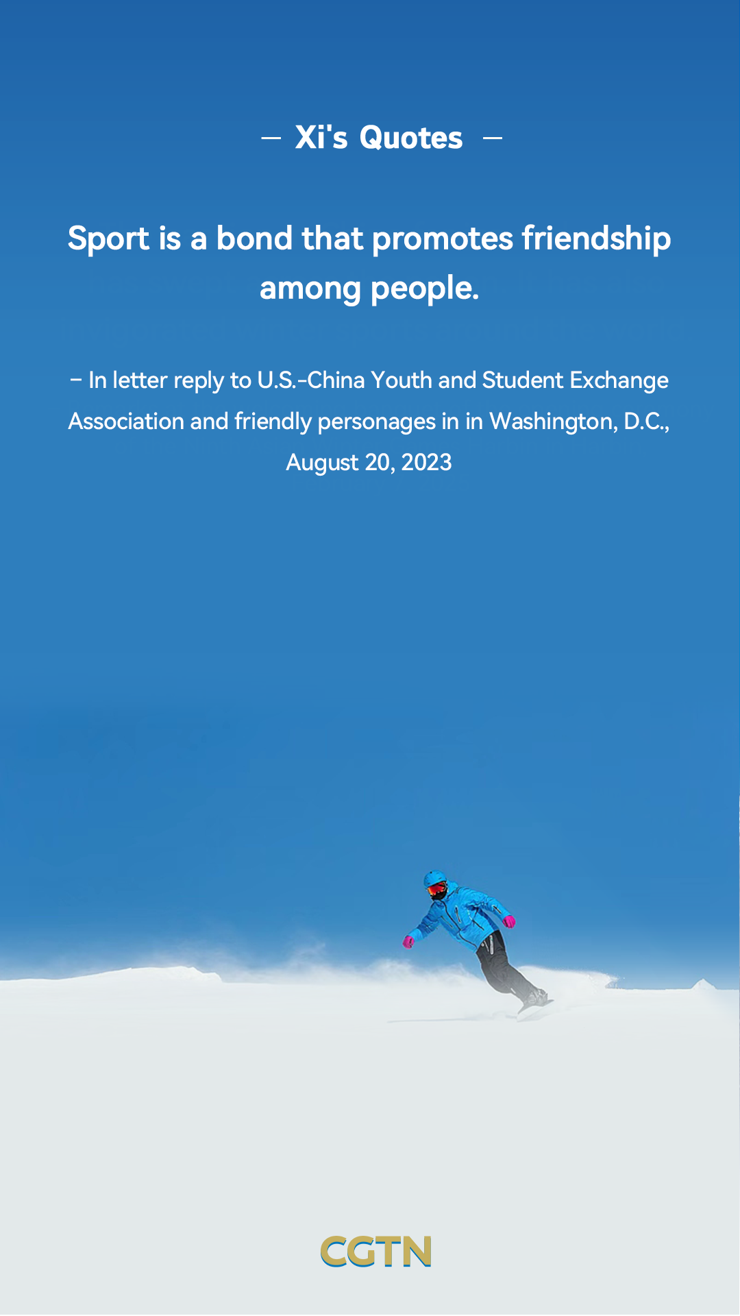 President Xi Jinping's key quotes on winter sports