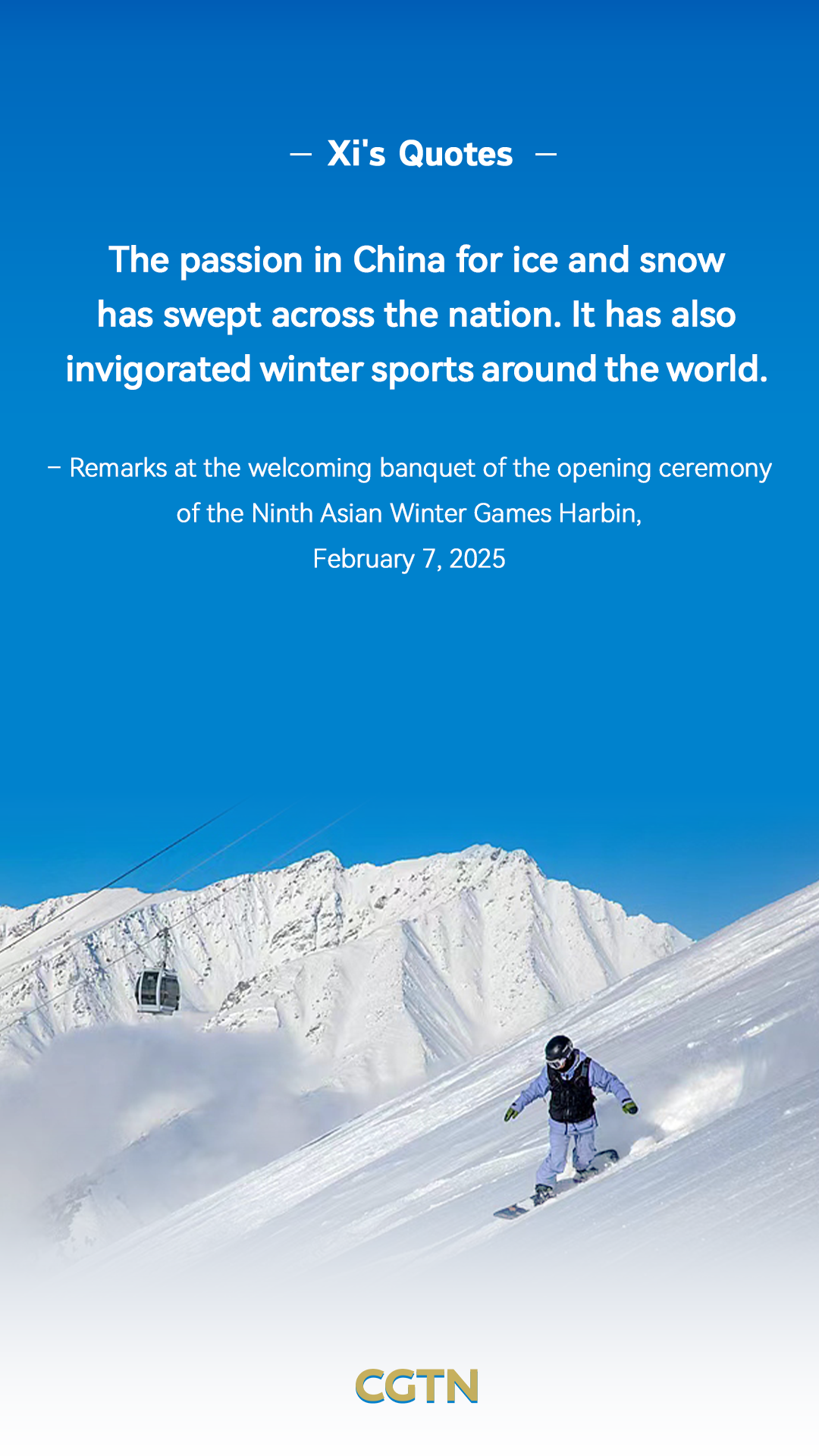 President Xi Jinping's key quotes on winter sports
