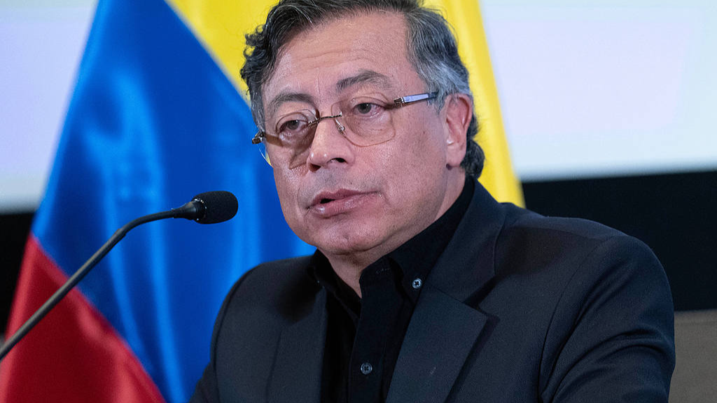 Colombia's President Gustavo Petro speaks during a news conference at the Colombian embassy in Washington, February 3, 2026. /VCG