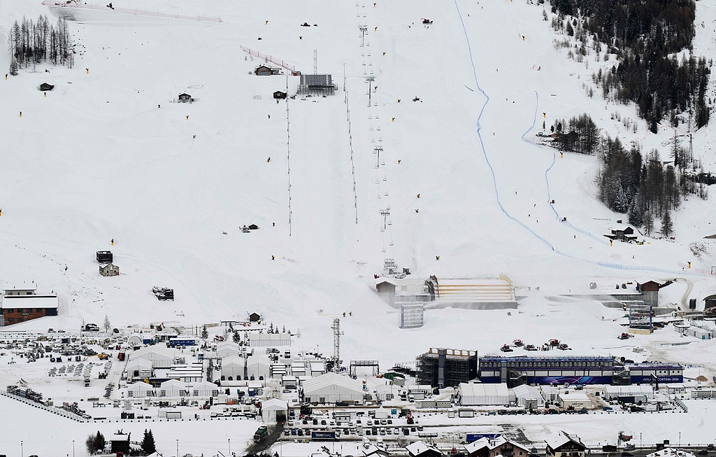 The snow park in Livigno, Italy, which will host all Snowboard and Freestyle Skiing events as part of the 2026 Milano Cortina Winter Olympics, January 12, 2026. /VCG