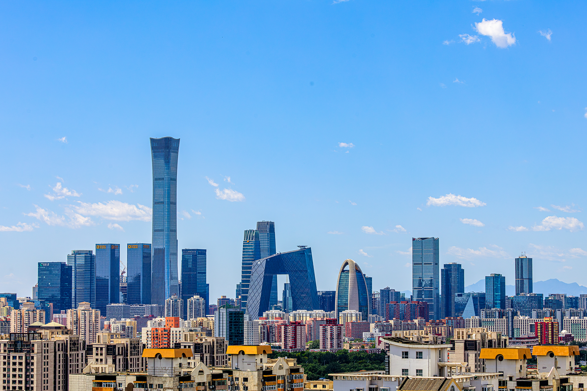 A skyline view of the Central Business District in Beijing, China, May 3, 2025./VCG