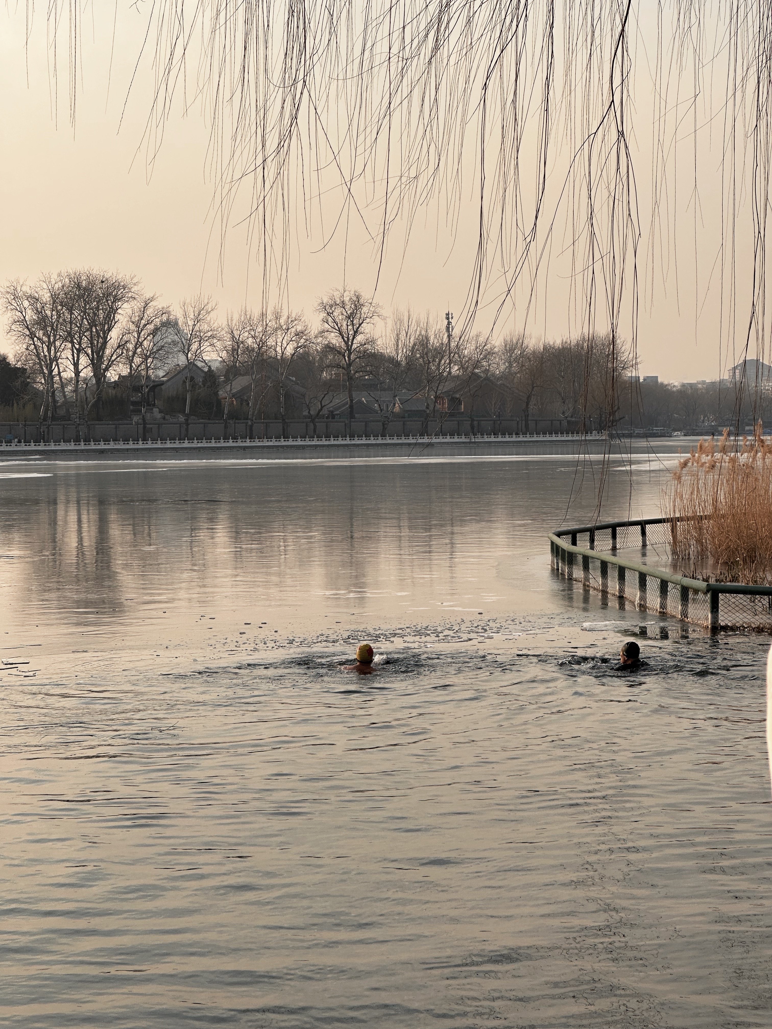 Retirees defy Beijing's freezing winter with vibrant outdoor activities at Shichahai. /CGTN