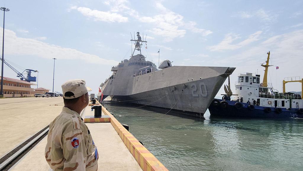 U.S. Navy warship Cincinnati makes a port call at Ream Naval Base's pier in the province of Sihanoukville, Cambodia, January 24, 2026. (Representational image) /VCG