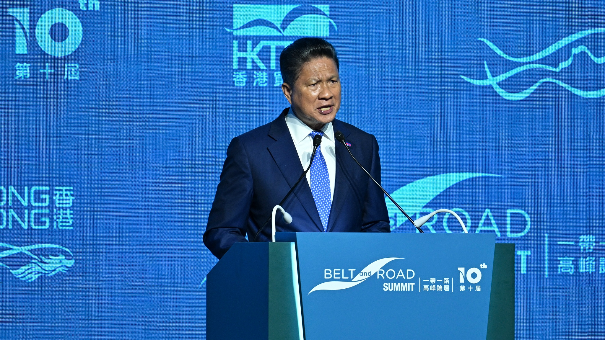 Cambodia's Deputy Prime Minister Sun Chanthol speaks at an event in the Hong Kong Special Administrative Region, China, September 10, 2025. /VCG