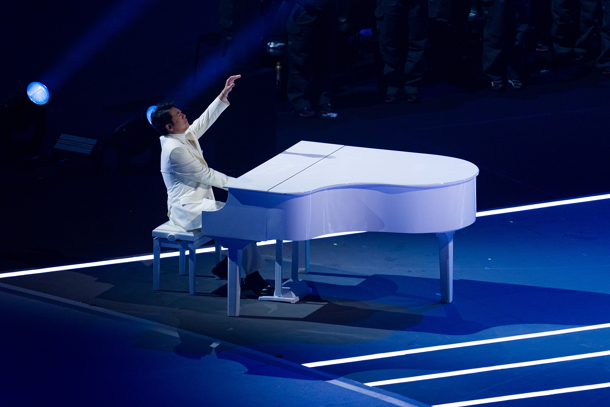Chinese pianist Lang Lang performs during the opening ceremony at the 2026 Milano Cortina Winter Olympics in Milan, Italy, February 6, 2026. /VCG