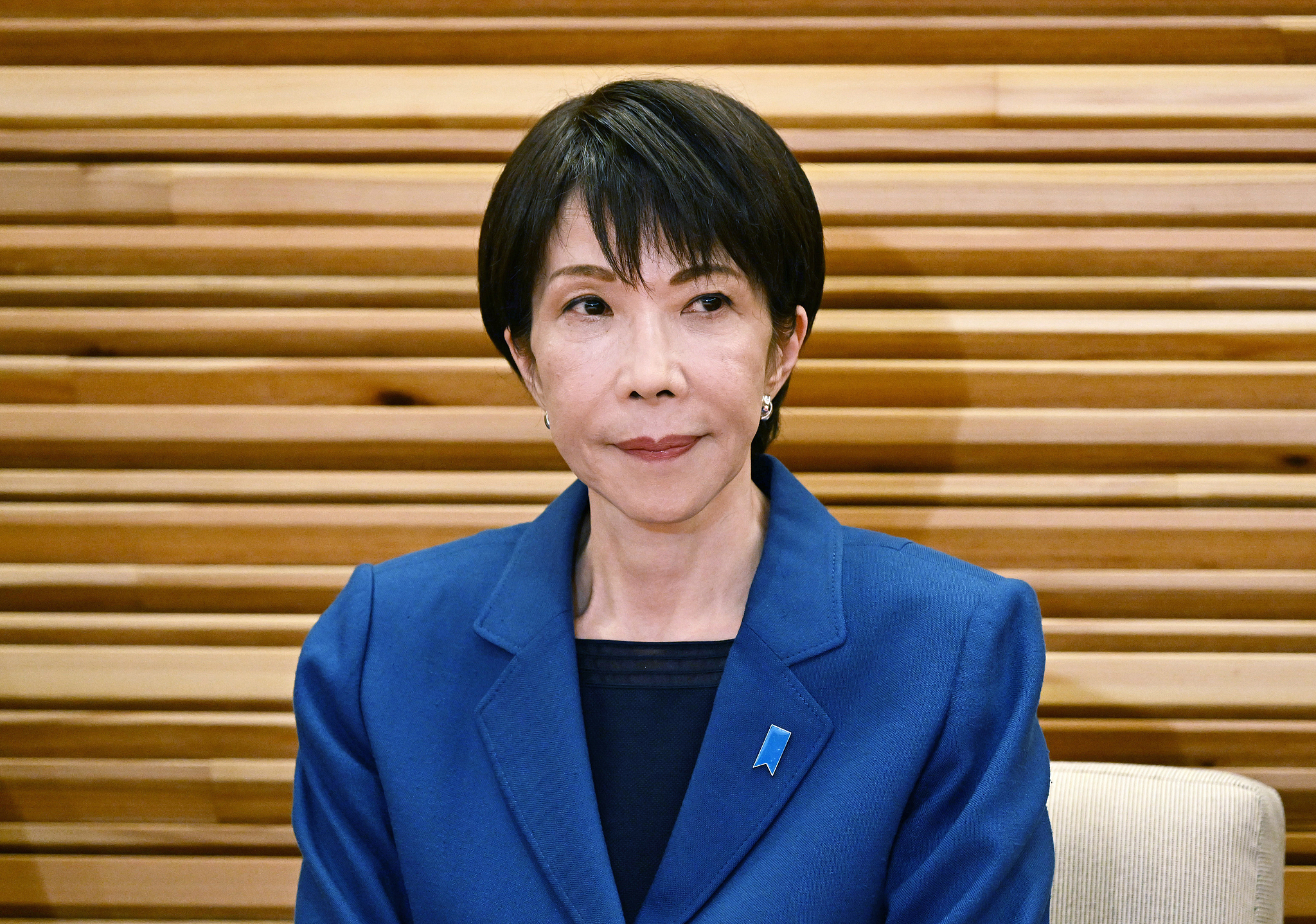 Japanese Prime Minister Sanae Takaichi attends a cabinet meeting at prime minister's office in Tokyo, Japan, February 3, 2026. /VCG