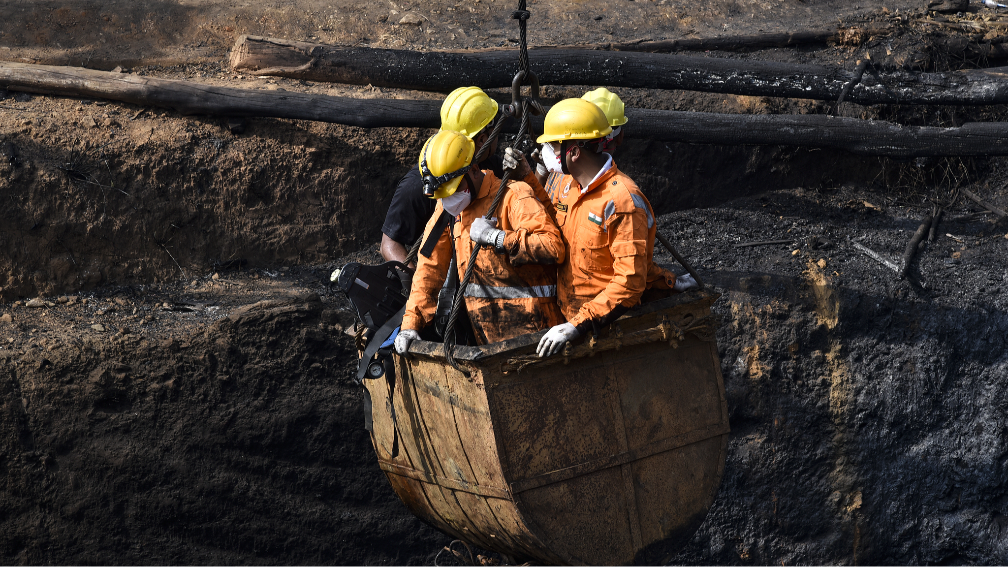 Search and rescue operation underway after an explosion in an illegal coal mining site at Thangsku area in Meghalaya's East Jaintia Hills district, India, on February 6, 2026. /VCG