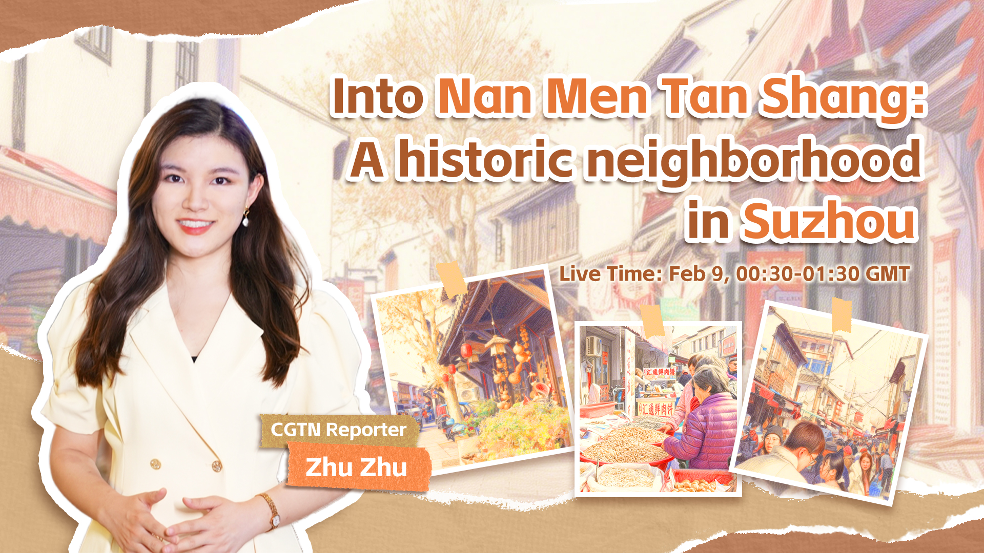 Live: Into Nan Men Tan Shang, a historic neighborhood in Suzhou