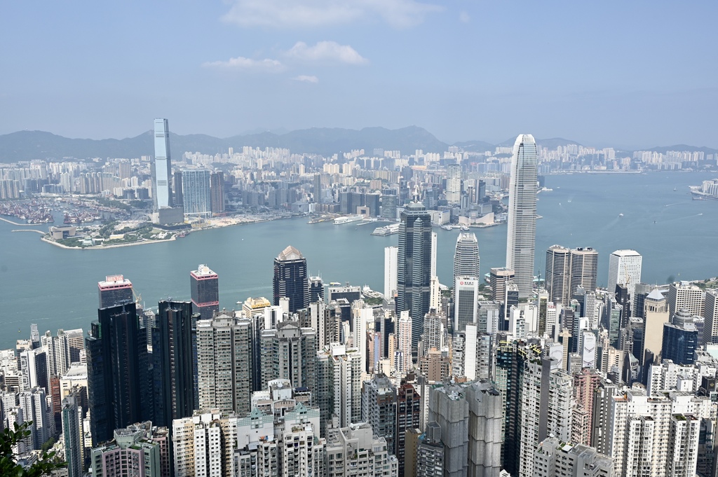 Tall buildings on both sides of Victoria Harbour, Hong Kong, China, October 16, 2024. /VCG