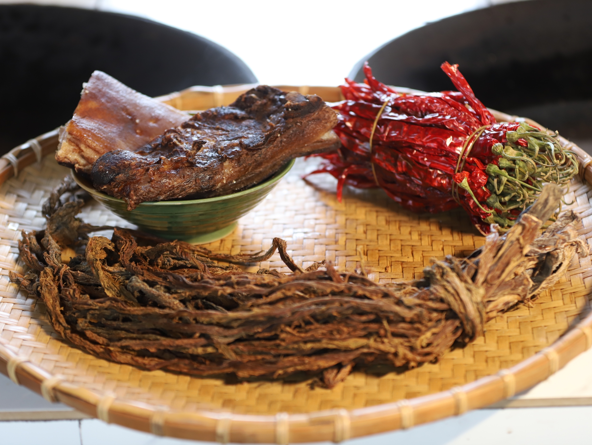 Fillings for Miancai Ba are seen in Yuping Dong Autonomous County, Tongren City, southwest China's Guizhou Province, on January 23, 2026. /Tongren Media Convergence Center