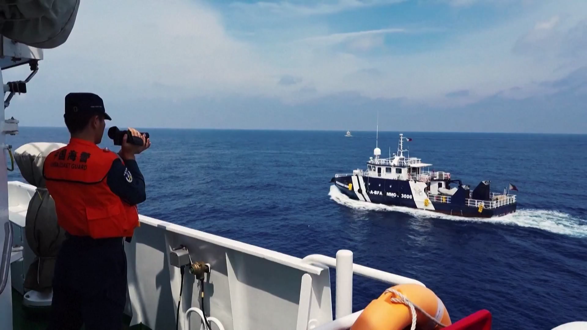 File photo of the China Coast Guard conducting law enforcement patrols in the territorial waters and surrounding areas of Huangyan Dao, China. June 30, 2025 /VCG