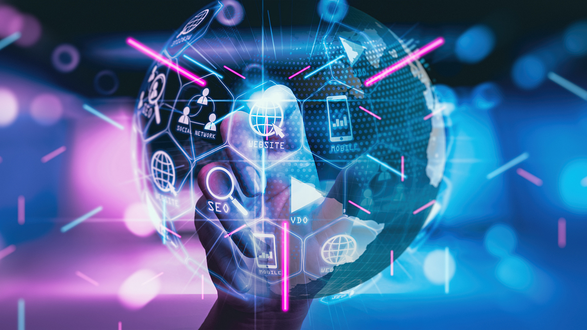 A graphic depiction of global digital services. /VCG