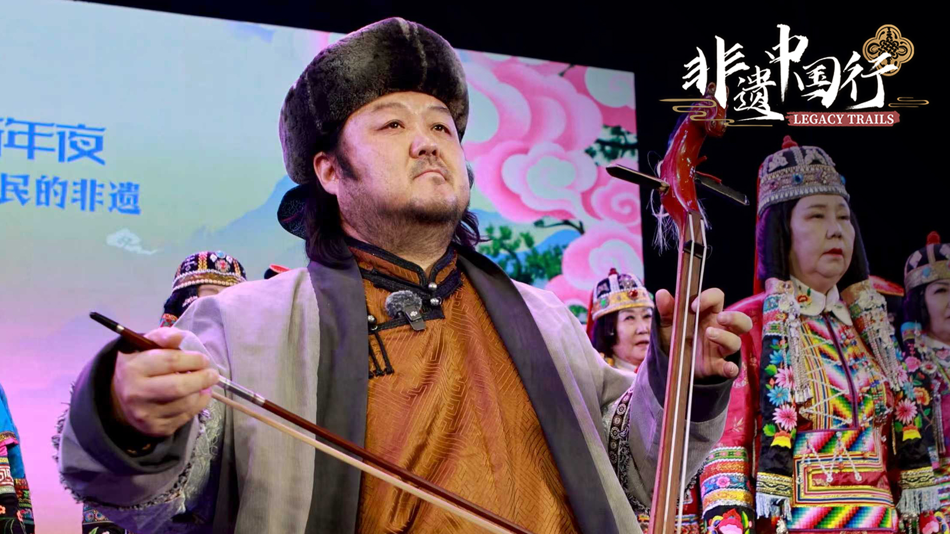 Sambuu performed the morin khuur at a concert held in Urumqi, Xinjiang Uygur Autonomous Region, northwest China. /CGTN