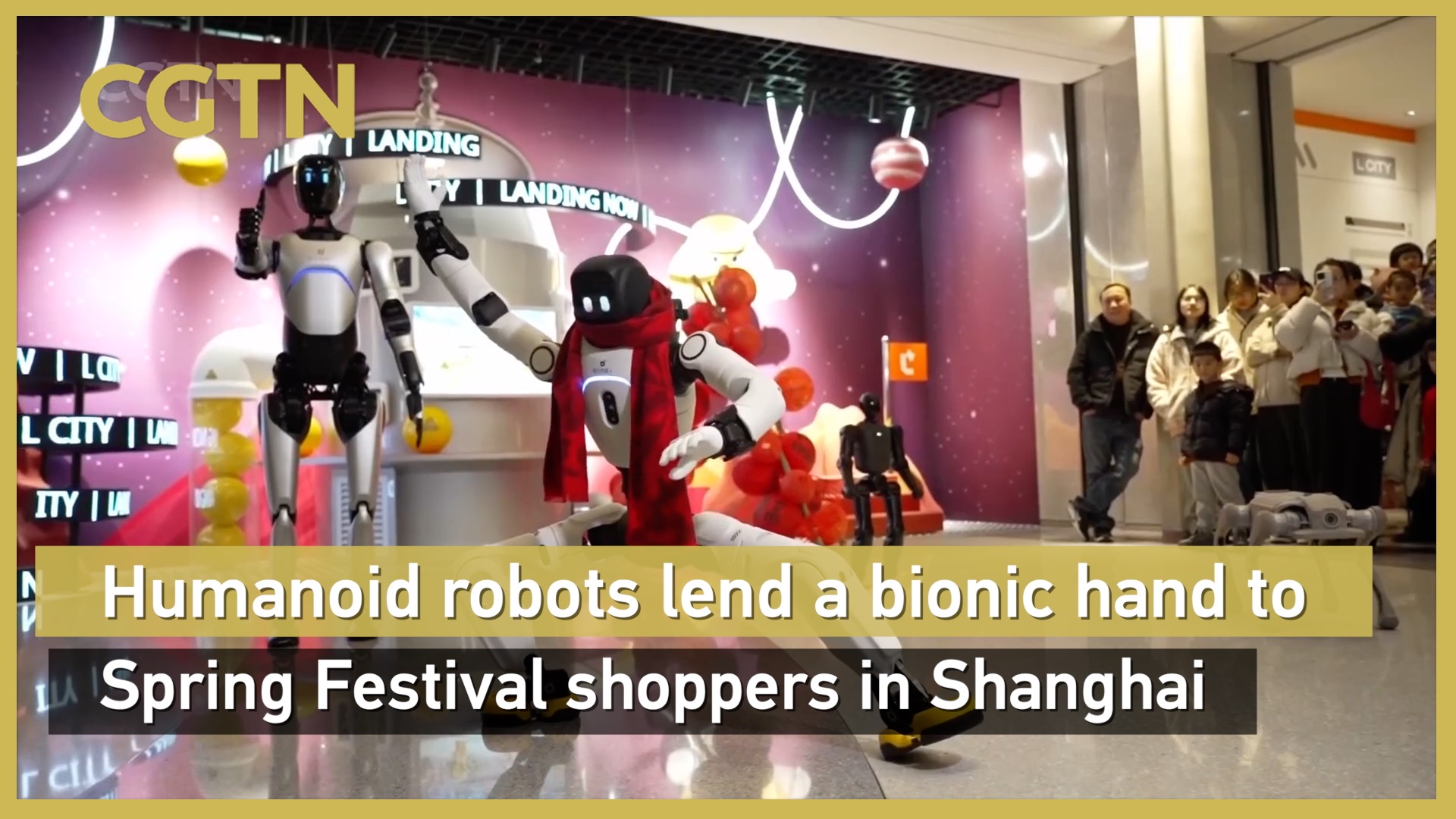 Humanoid robots lend a bionic hand to Spring Festival shoppers