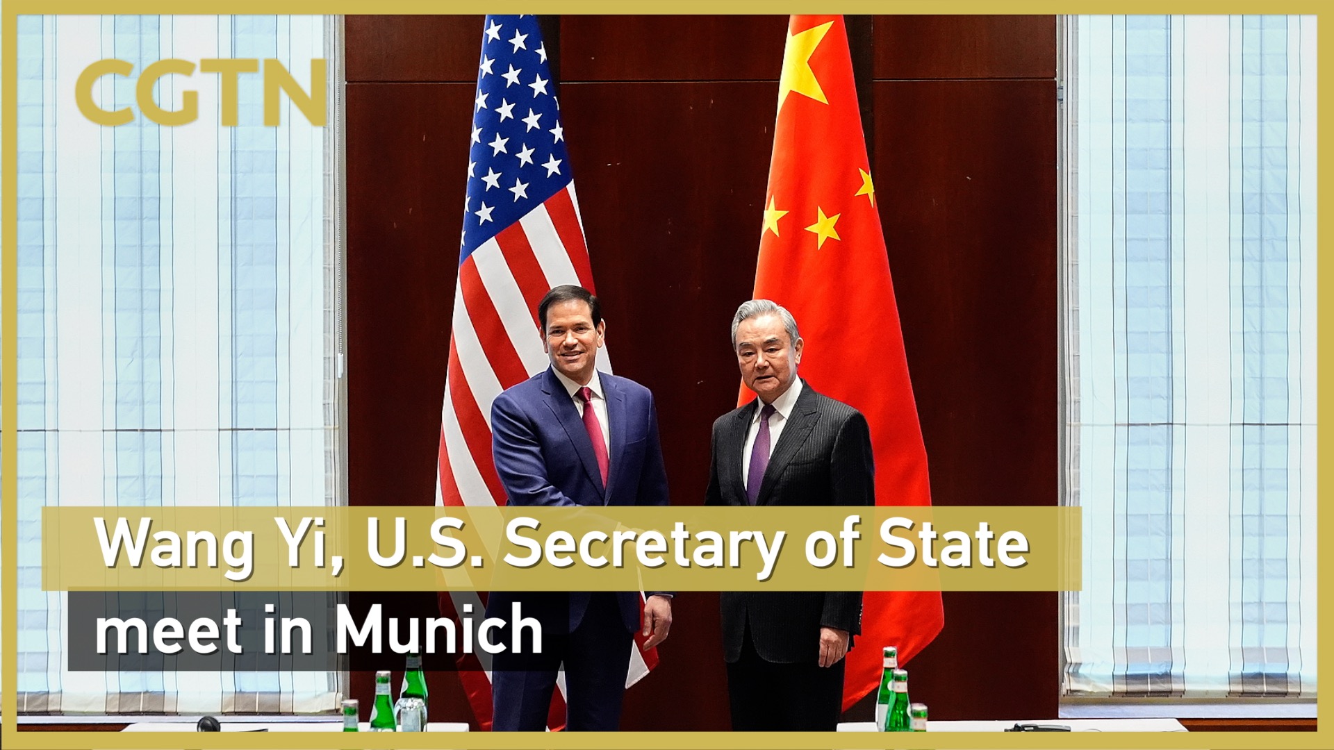 Wang Yi, U.S. Secretary of State meet in Munich
