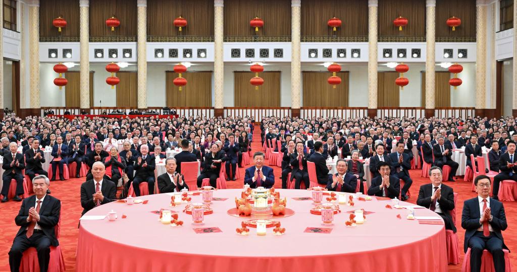 A Spring Festival reception is held at the Great Hall of the People in Beijing, China, February 14, 2026. /Xinhua