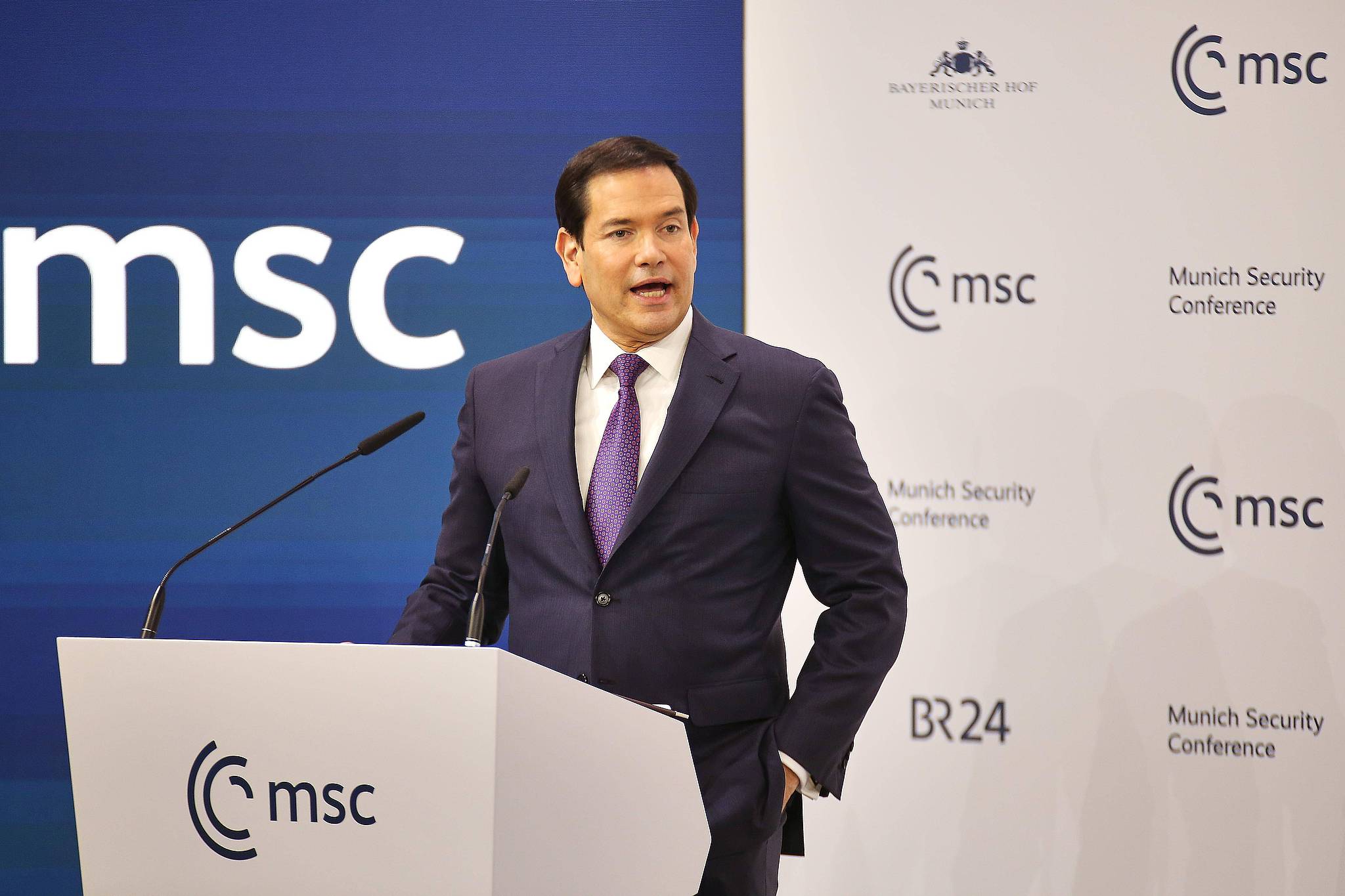 U.S. Secretary of State Marco Rubio delivers a speech at the Munich Security Conference in Munich, Germany, February 14, 2026. /CFP