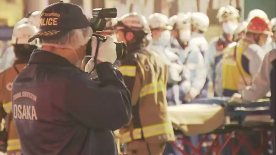 Emergency services at the scene in Osaka, Japan, February 15, 2026. /VCG