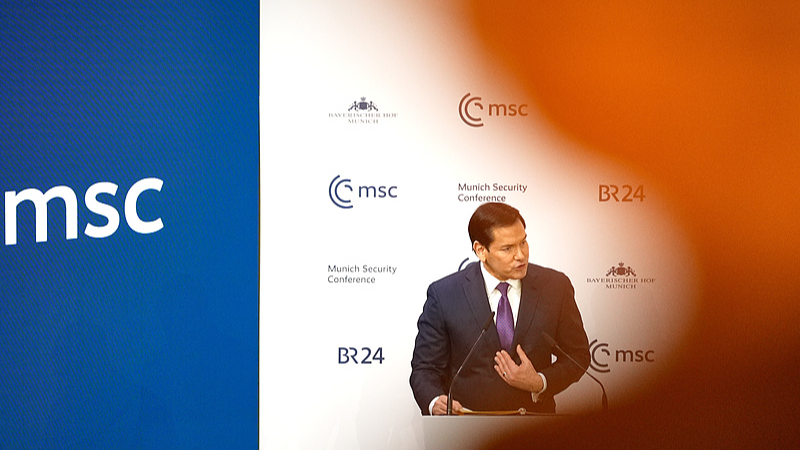 U.S. Secretary of State Marco Rubio speaks at the Munich Security Conference in Munich, Germany, February 14, 2026. /VCG