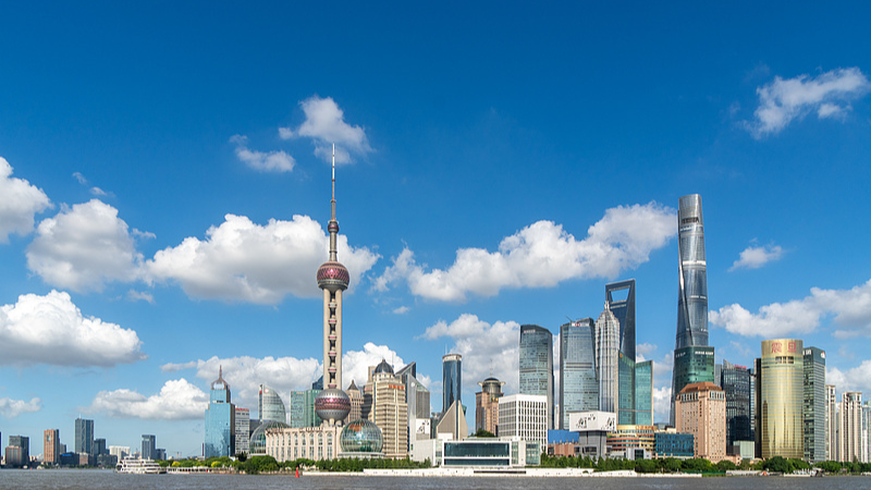 File photo of the Lujiazui area in Shanghai, east China. /VCG