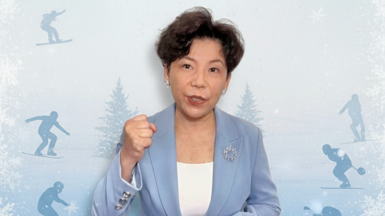 Table tennis champion cheers on winter athletes