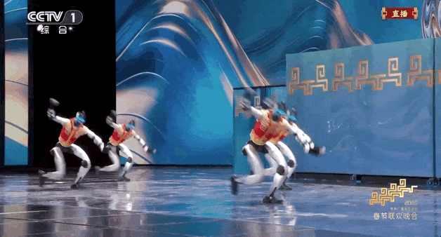 The robots perform continuous single-leg flips. /CMG