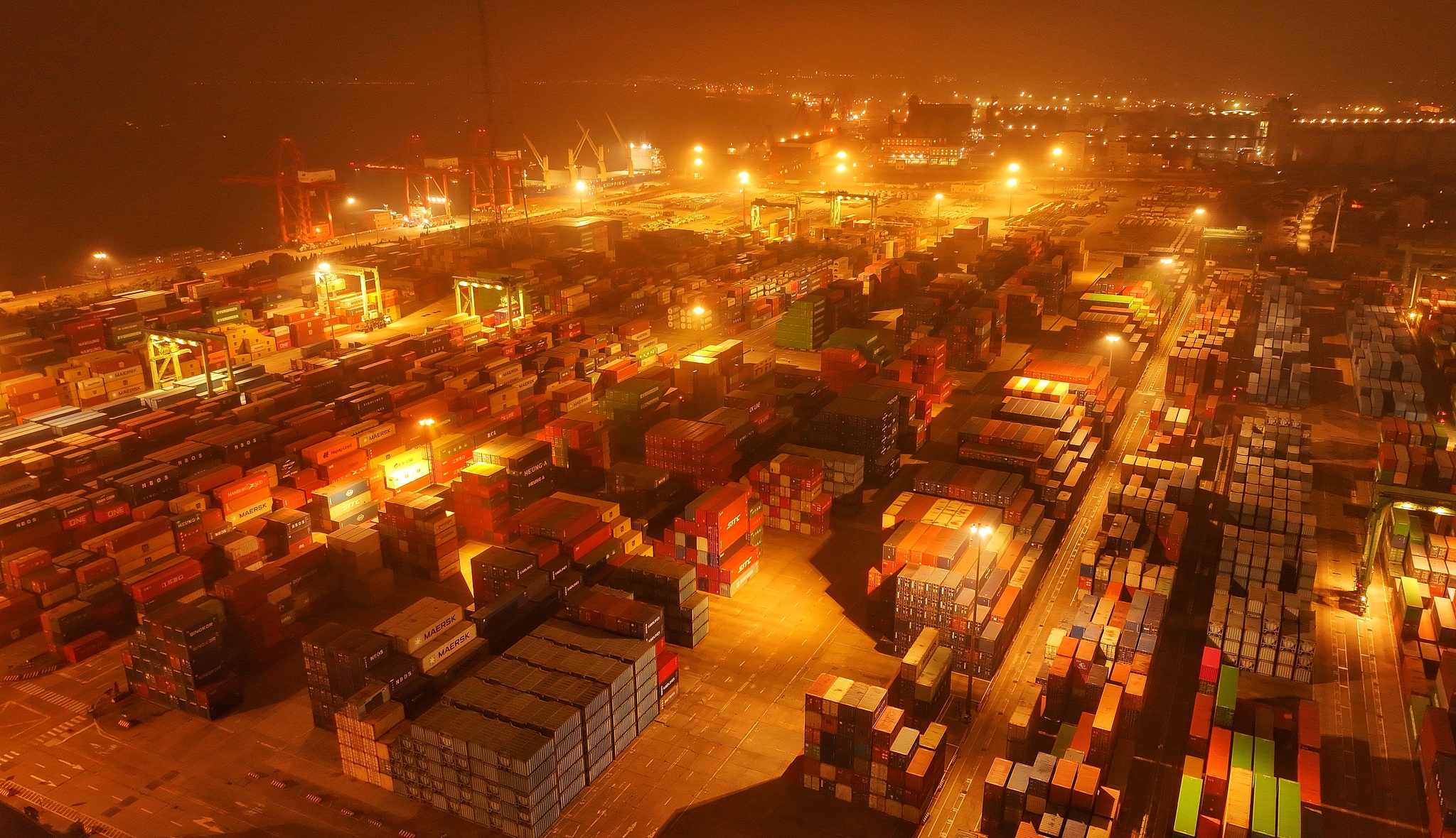 The Yongjia Container Terminal, in Zhangjiagang, eastern China's Jiangsu Province, February 15, 2026. /CFP