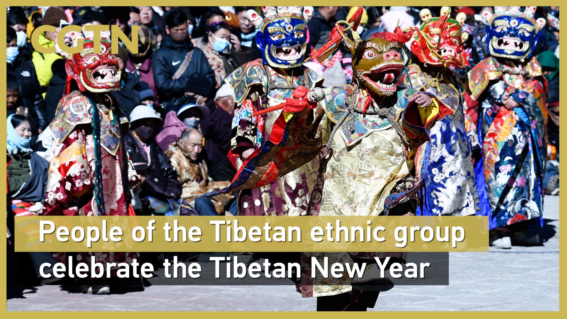 People of the Tibetan ethnic group celebrate the Tibetan New Year