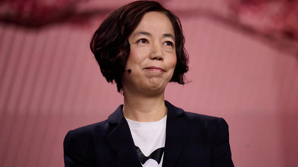 Fei-Fei Li, chief executive officer and co-founder of World Labs, speaks during the 2026 Consumer Electronics Show (CES) in Las Vegas, Nevada, U.S., January 5, 2026./ VCG