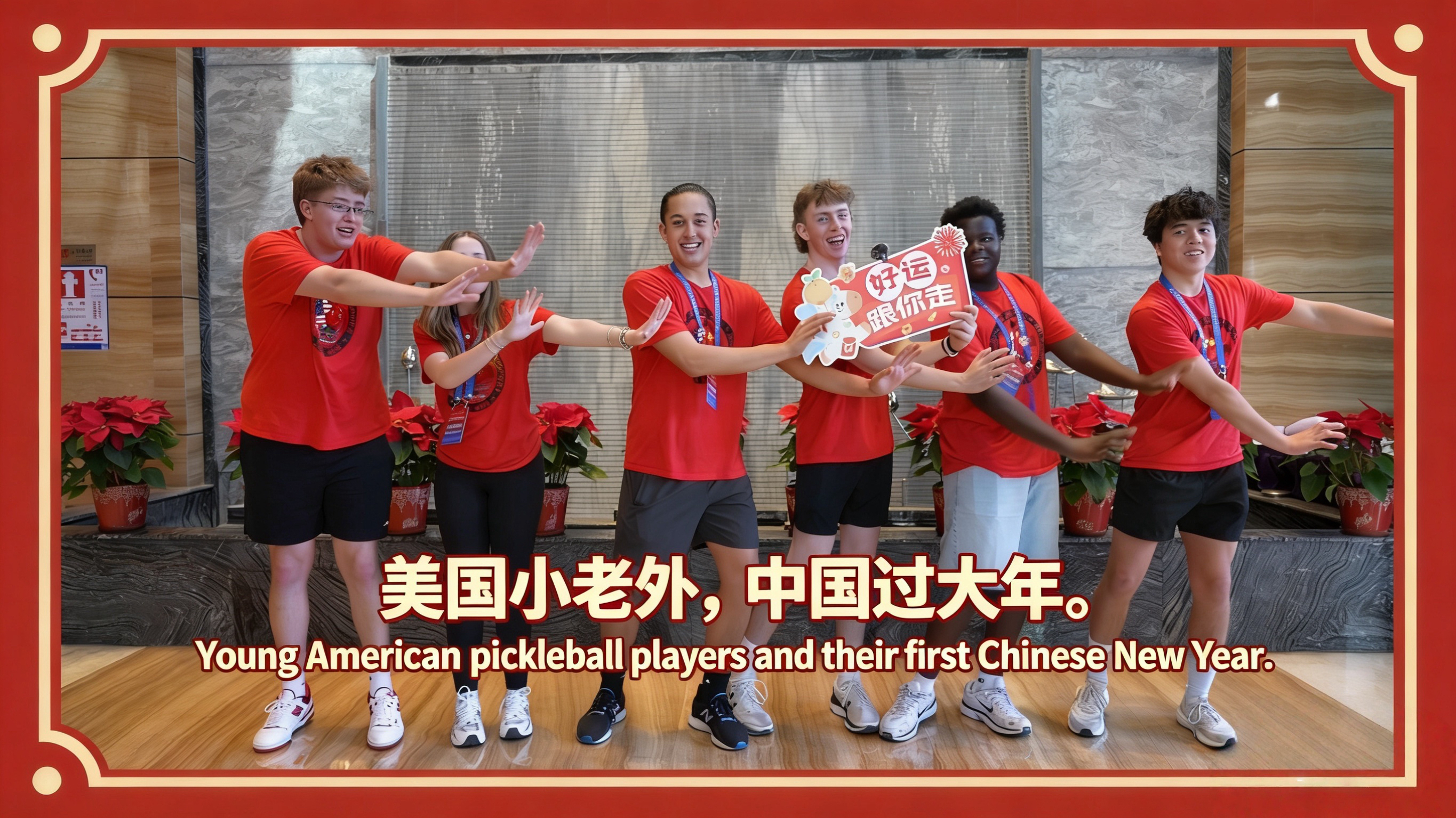 Young American pickleball players and their first Chinese New Year