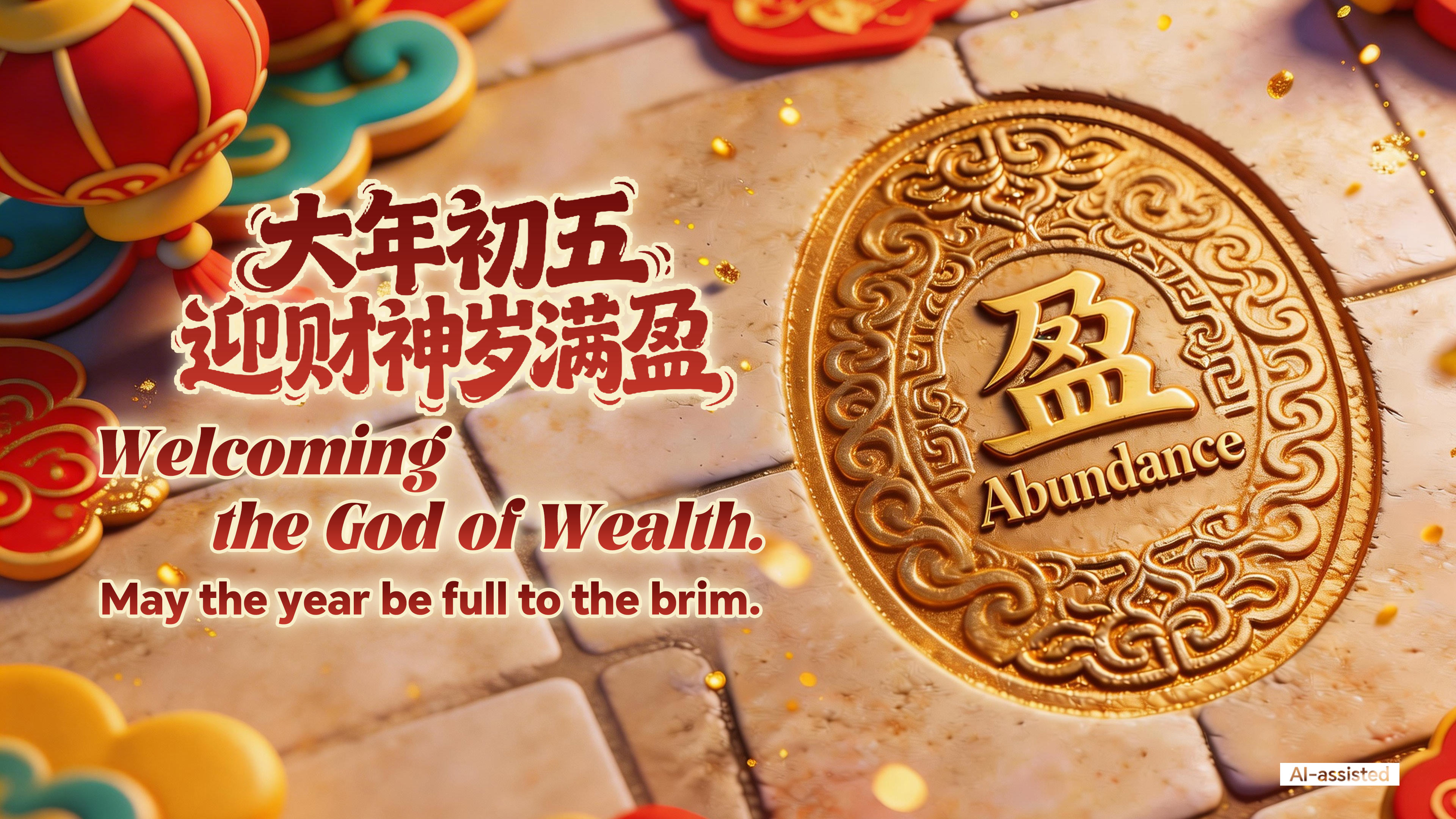 Welcoming the God of Wealth: May the year be full to the brim