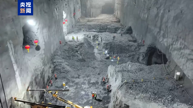 The Lianghekou hybrid pumped-storage project under construction. /CMG