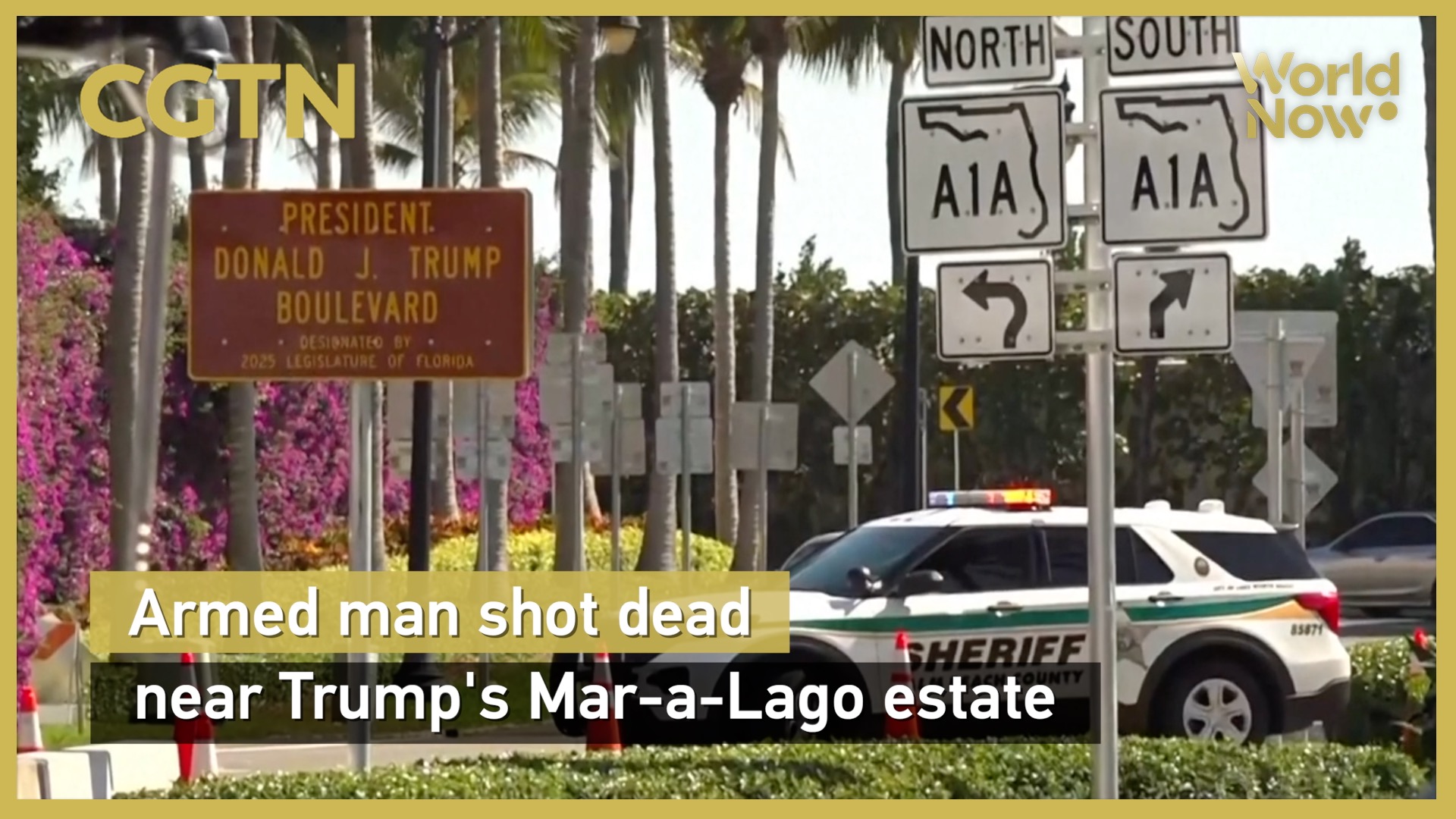 Armed man shot dead near Trump's Mar-a-Lago estate